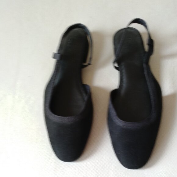 Black "Suede" low-heel slingback pumps NWOT, size 9 fits small - Picture 4 of 13